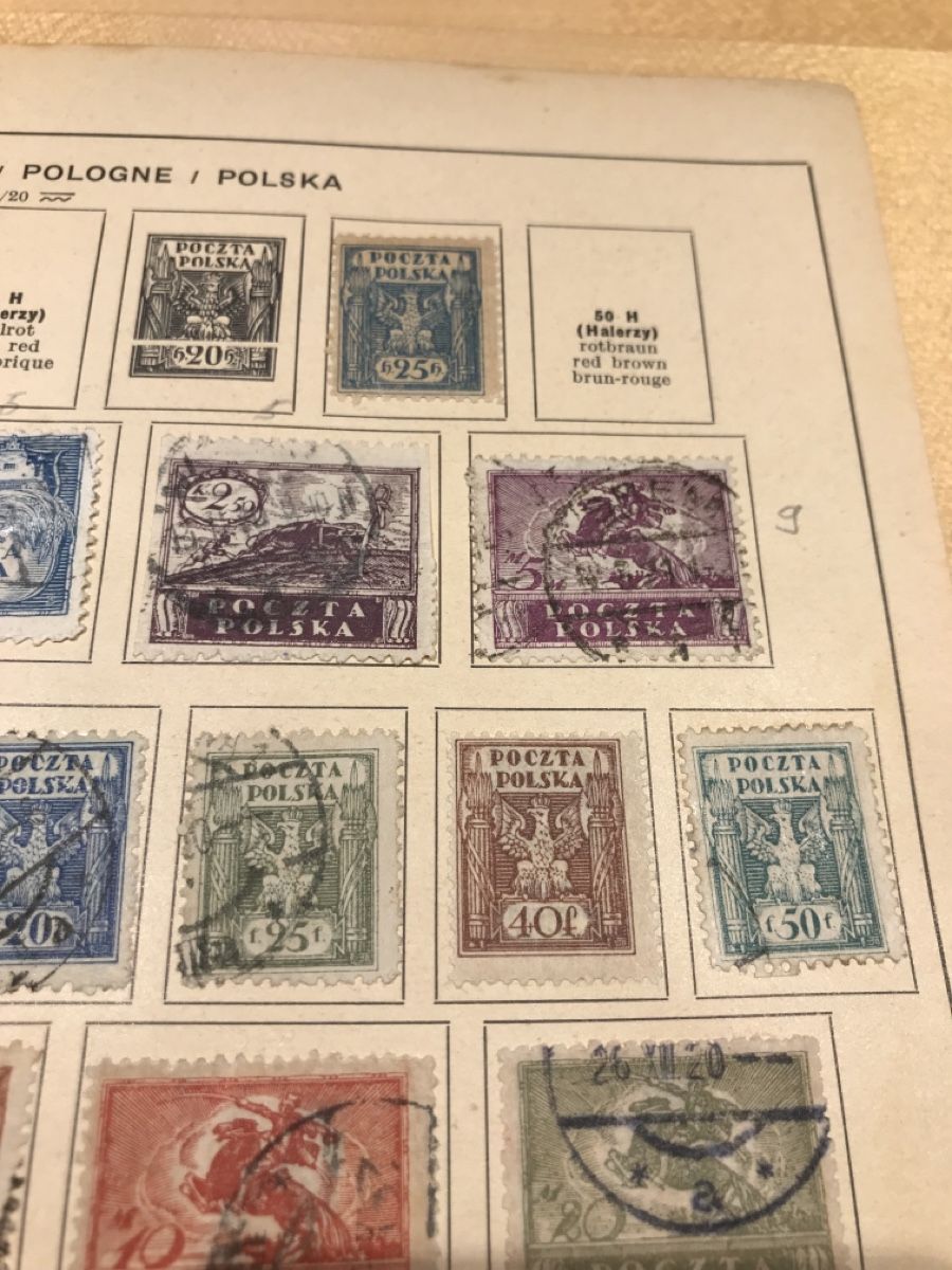 Alle Briefmarken: Polen - 32 Briefmarken 1919/1920 – Gebraucht aus Schaffhausen von  7