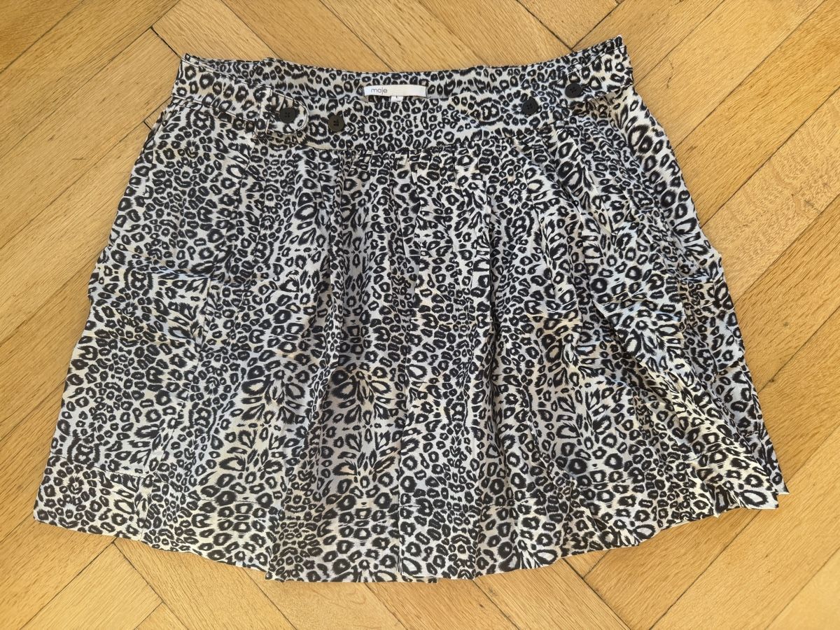 Maje Röcke: Jupe Maje léopard soie noir blanc - taille L - comme neuve – Neu (gemäss Beschreibung) aus Lausanne von Stephaniesdressing 1