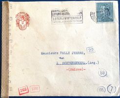 1943 Belgien Zensurbrief Brüssel nach Schönenwerd