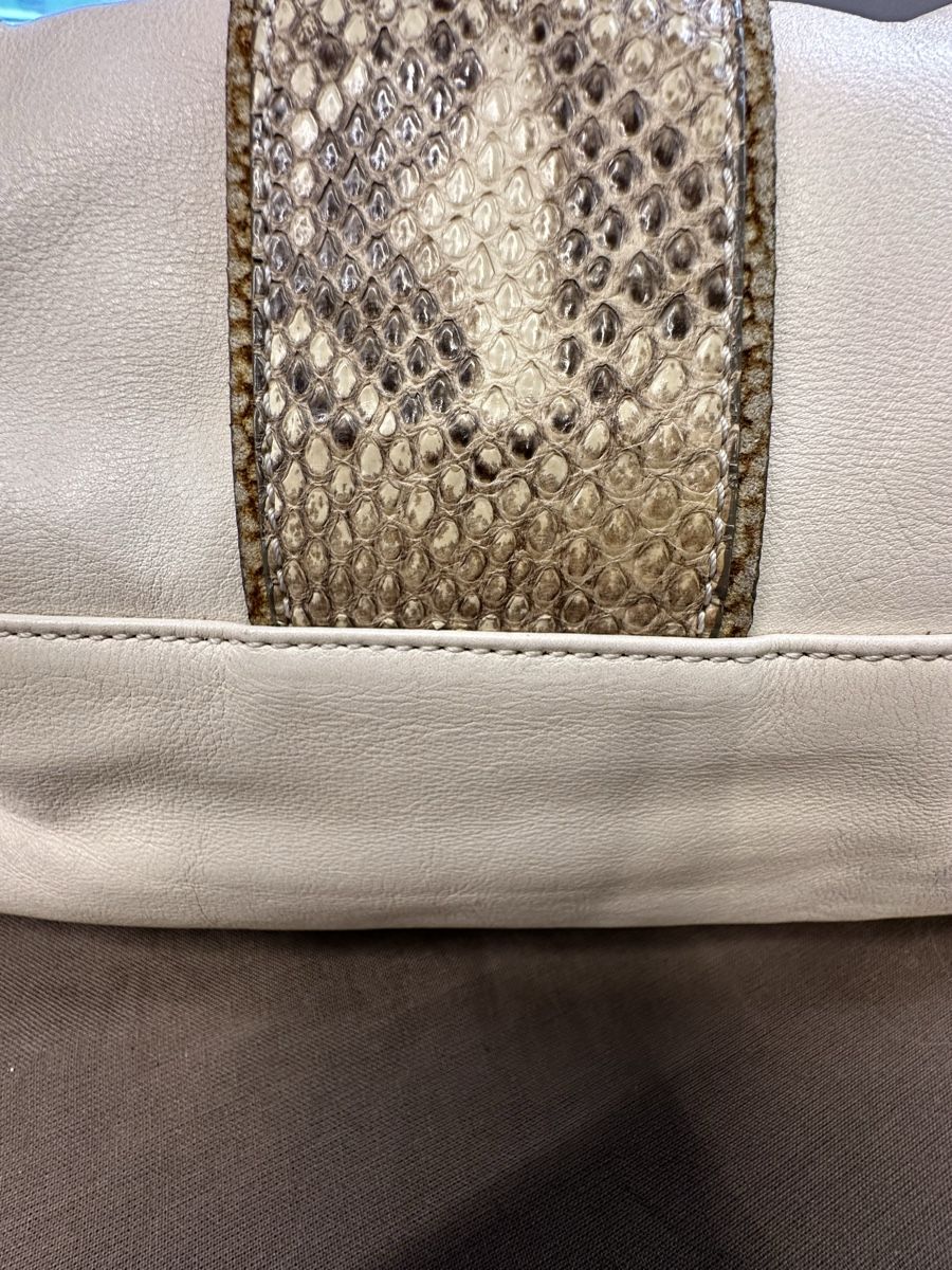 Borbonese Borse da donna: Borsa Borbonese, pelle, pitone, beige chiaro. – Usato da Melano venduto da c.alonso 7