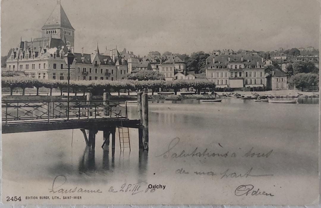 Cartoline postali: OUCHY  -  1906 – Usato da Delémont venduto da Domdom1