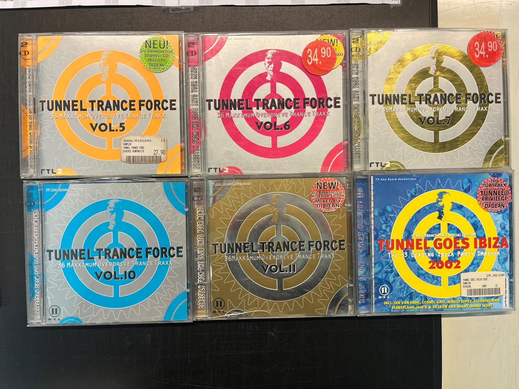 CDs: CD Sammlung Tunnel Trance 6 Doppelalben – Gebraucht aus Basel von andipfandi