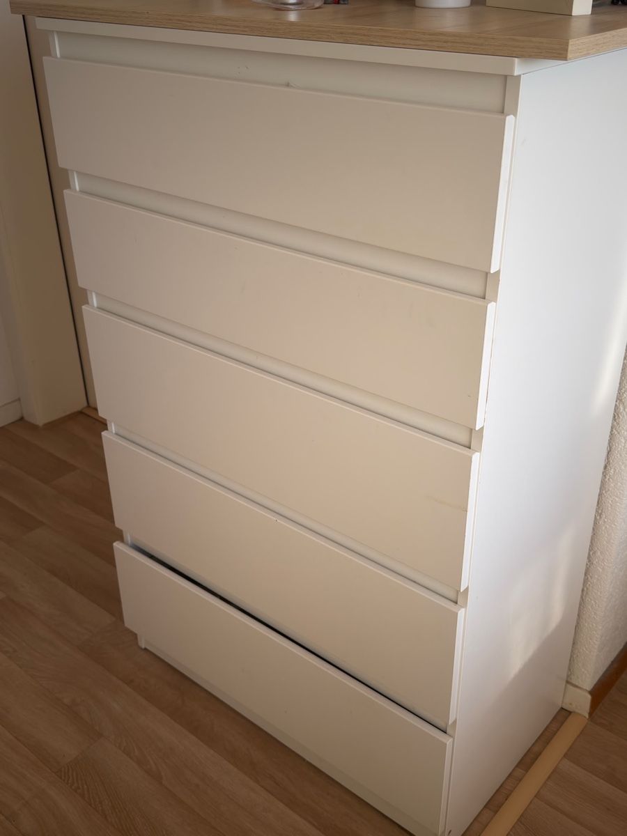 Chest of Drawers IKEA White 5 Drawers Used Condition (D'occasion) à ...