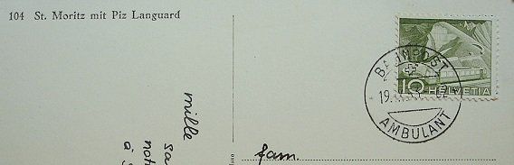 Cartoline postali: ST. MORITZ mit Piz Languard – Usato da Jona venduto da philajona 1