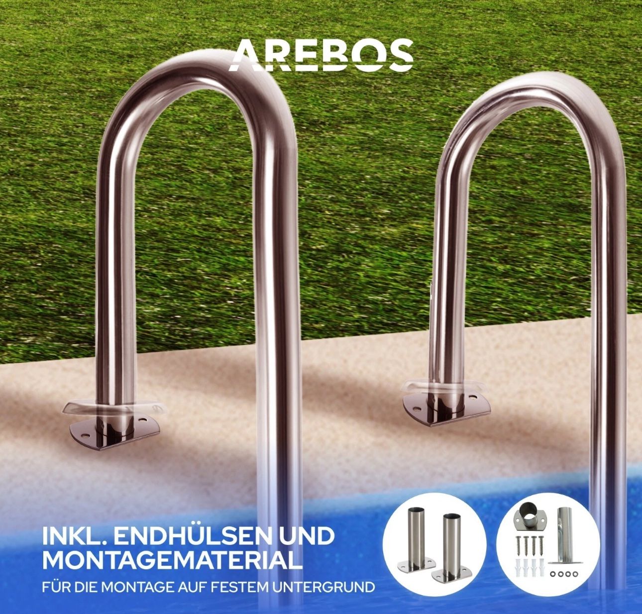 Scale: Poolleiter Einbauleiter Schwimmbad Treppe robust – Nuovo e nell'imballaggio originale da Amriswil venduto da JaJa-Express 5