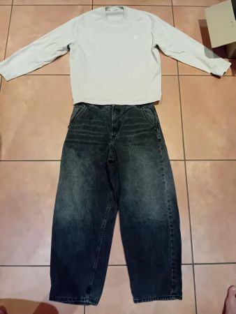 Baggy Jeans und Longsleeve (Bershka / Vicinity) in Grösse S