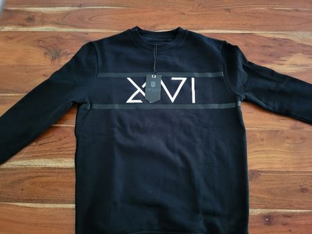 Pullover CEDICI schwarz mit Aufdruck Grösse S neu