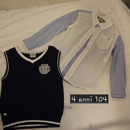 Completo camicia e pullover