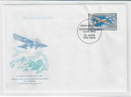 Flugpost 1963, Bern - Locarno+ Langenbruck-Bern-Locarno