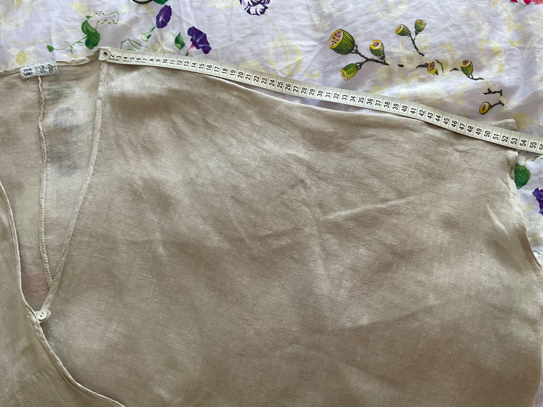 Camicette: 100% LINO oversize Bluse Gr s. Masse, Wickeloptik – Nuovo (secondo la descrizione) da Urdorf venduto da alda02 6