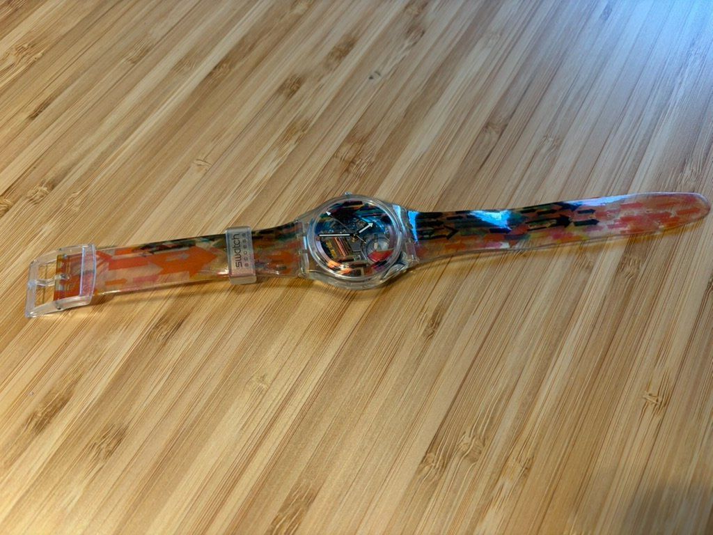 Swatch Orologi: Swatch Access Uhr, transparent mit Farbverlauf – Usato da Degersheim venduto da 8sven