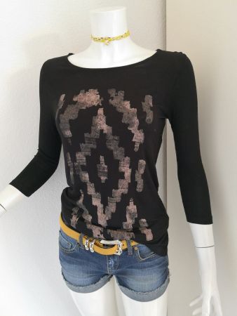 🤩MANGO LANGARM T-SHIRT SCHWARZ & DRUCK NEU & D&G P.