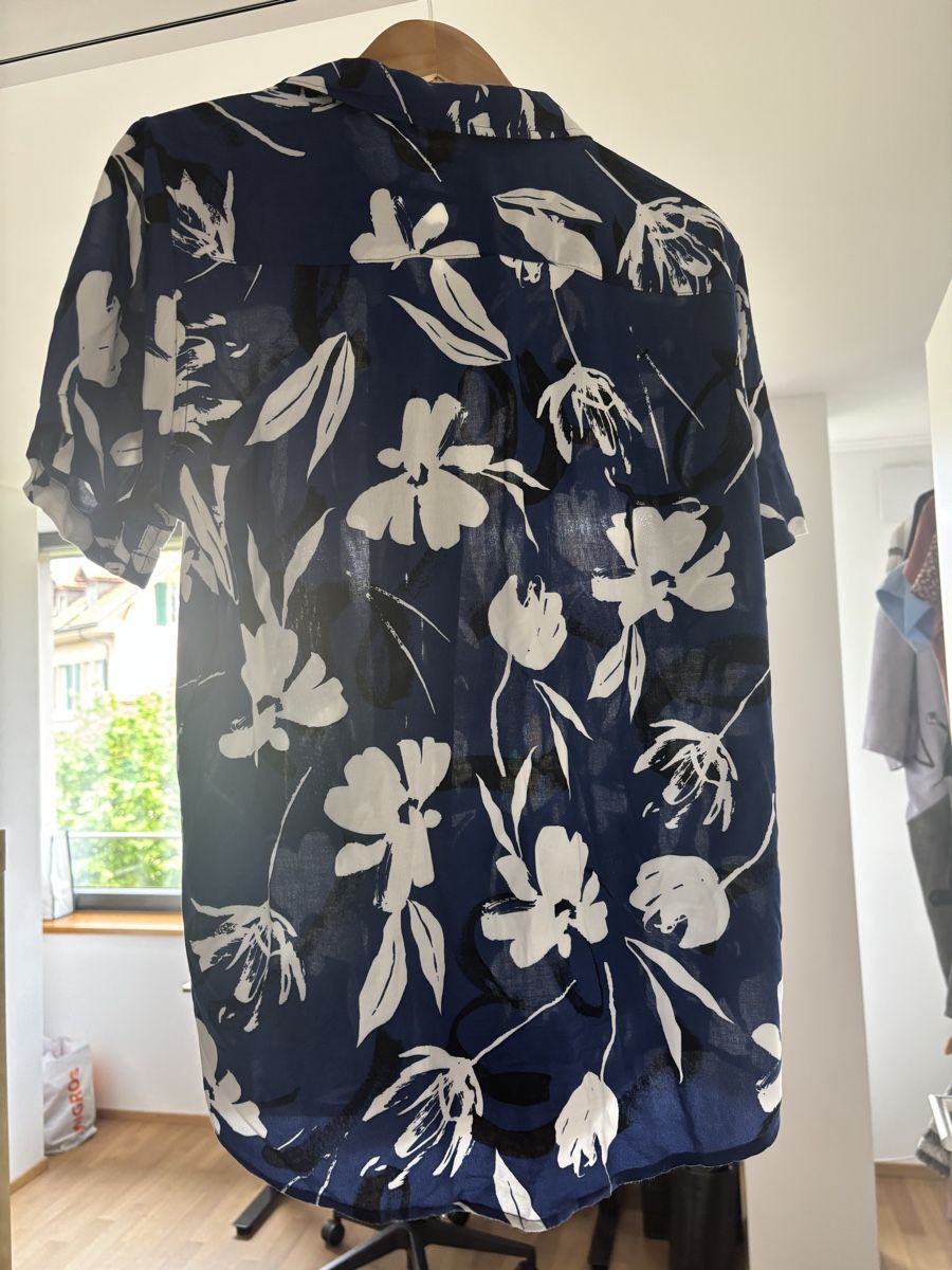 Camicie: Pier One Hemd, Grösse M, blau mit Blumenmuster – Usato da Bern venduto da gwilla 3