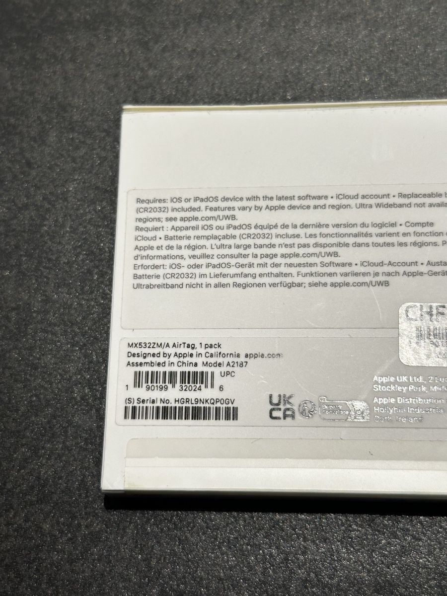 Apple Portachiavi: Apple AirTag 1er Pack neu – Nuovo e nell'imballaggio originale da Eglisau venduto da Brewster1 2