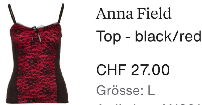 Top: Top Anna Field Gr. 40 – Nuovo (secondo la descrizione) da Oeschgen venduto da Gini2006 2