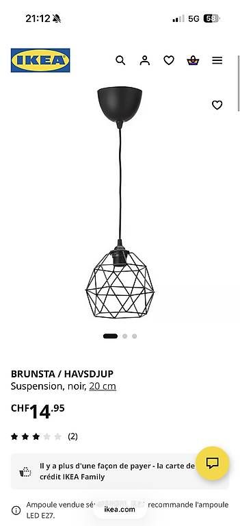 Ikea Paralumi: Abat-jour BRUNSTA – Nuovo (secondo la descrizione) da Lausanne venduto da mama124 1