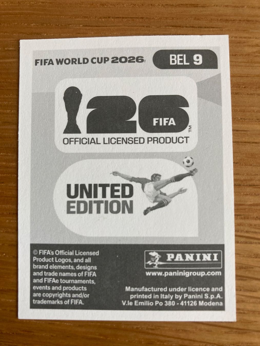 Panini Carte collezionabili: WM Sticker BEL 9 – Nuovo (secondo la descrizione) da Winterthur venduto da Whitefish 1