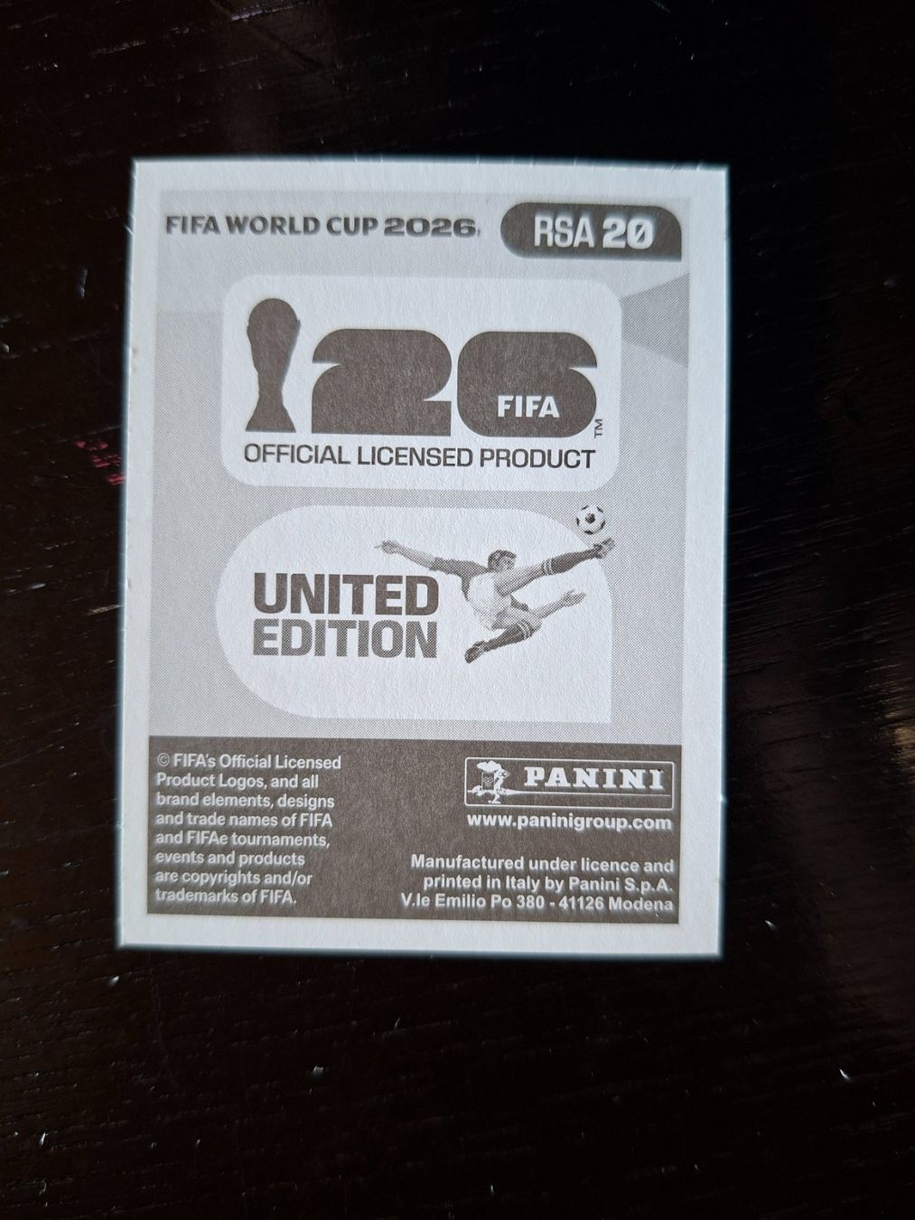 Panini Carte collezionabili: Fussball Sticker OSWIN APPOLLIS 2026 RSA 20 – Nuovo (secondo la descrizione) da Erlinsbach venduto da pfunky 1