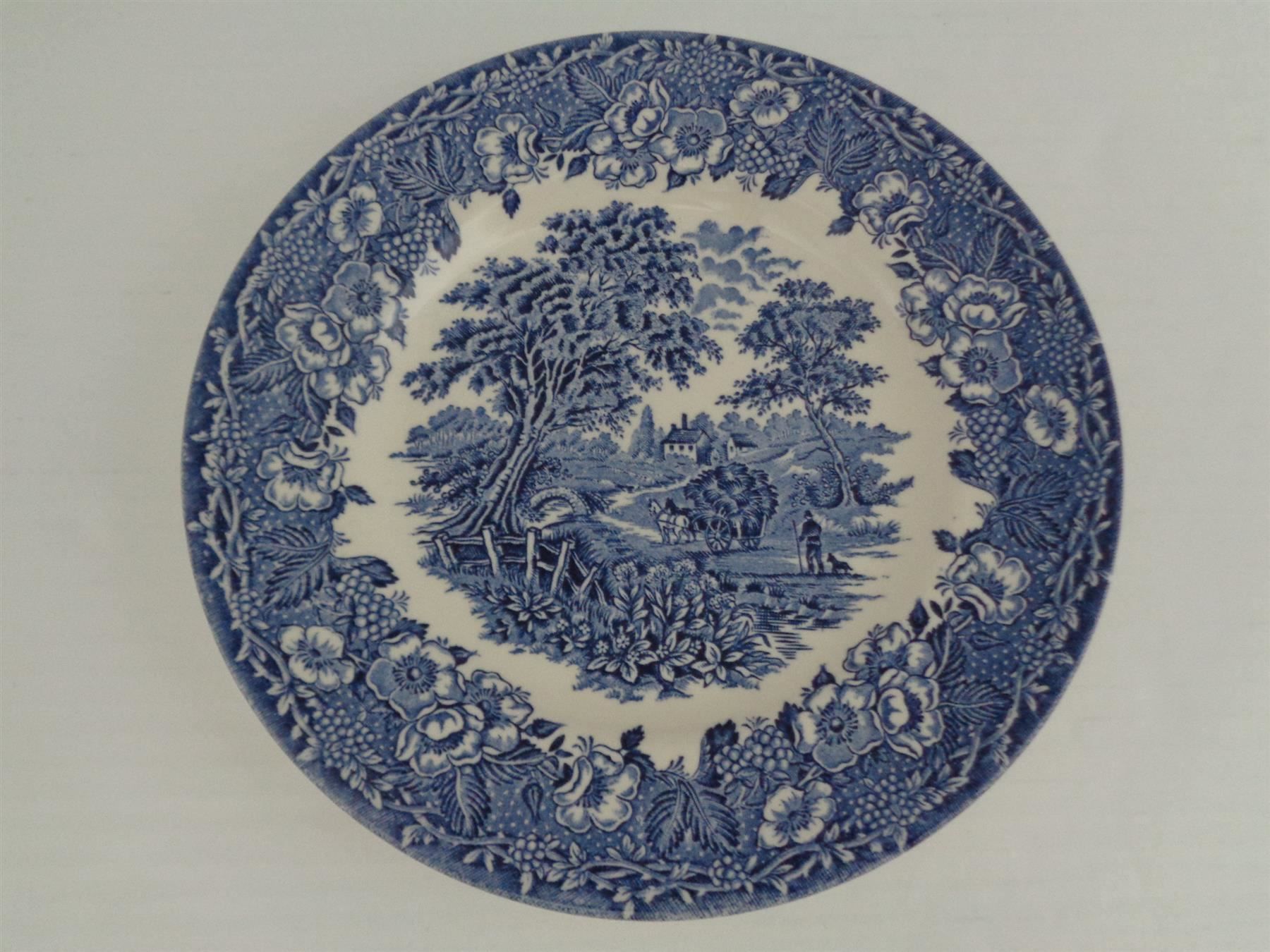 Teller: 6 Dessertteller - Ironstone England blau – Gebraucht aus Chur von omonia 2