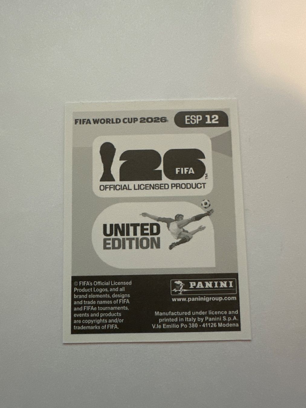 Panini Carte collezionabili: Panini FIFA WM 2026 Sticker - ESP 12 – Usato da Sulz AG venduto da DealWerk 1