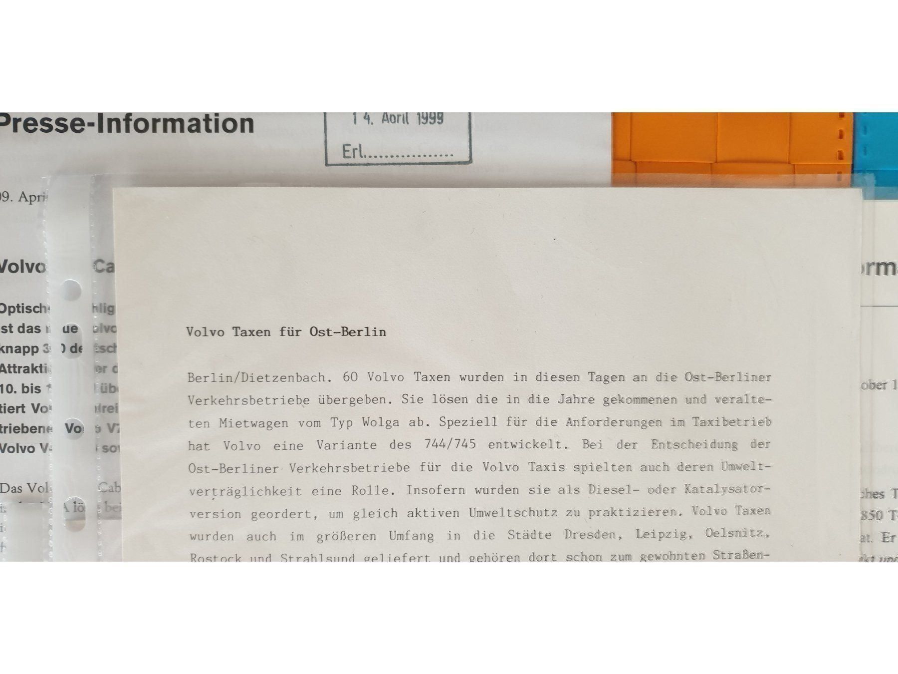 Riviste & Magazine: VOLVO - Archiv / Pressemappe / Prospekt / Bilder – Usato da Viganello venduto da CARLiteratur 4