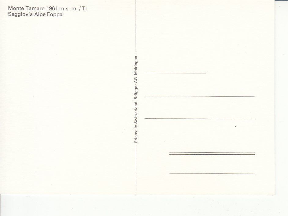 Cartoline postali: Monte Tamaro Alpe Foppa um 1995 – Usato da Bürglen TG venduto da StampGraf 1