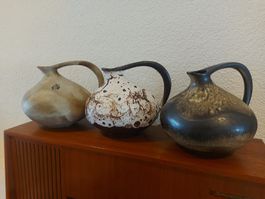 3x Ruscha Art Vasen von Kurt Tschörner