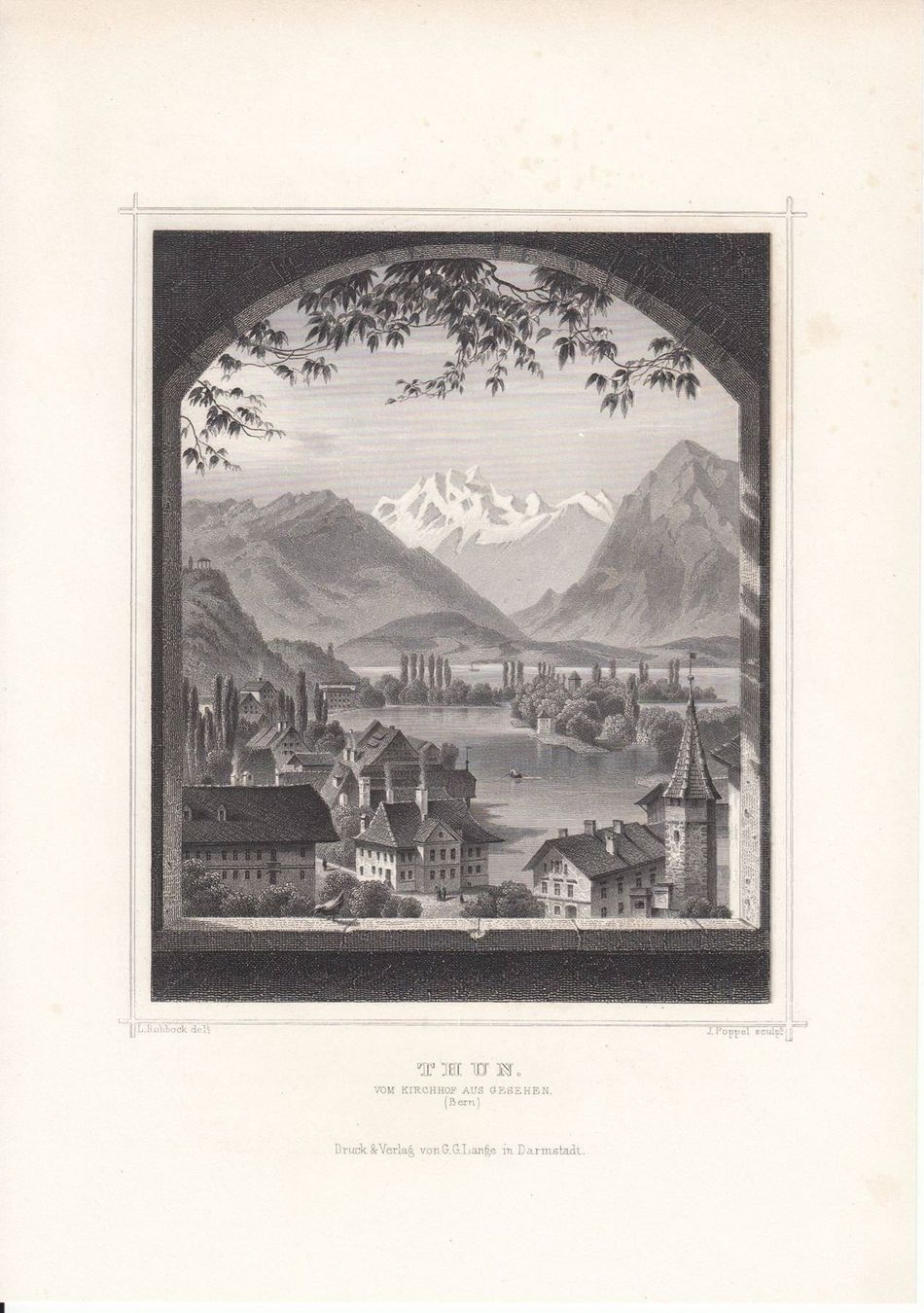 Incisioni: THUN STAHLSTICH NACH ROHBOCK 1856 – Antico da Grüningen venduto da Kartensammler 2