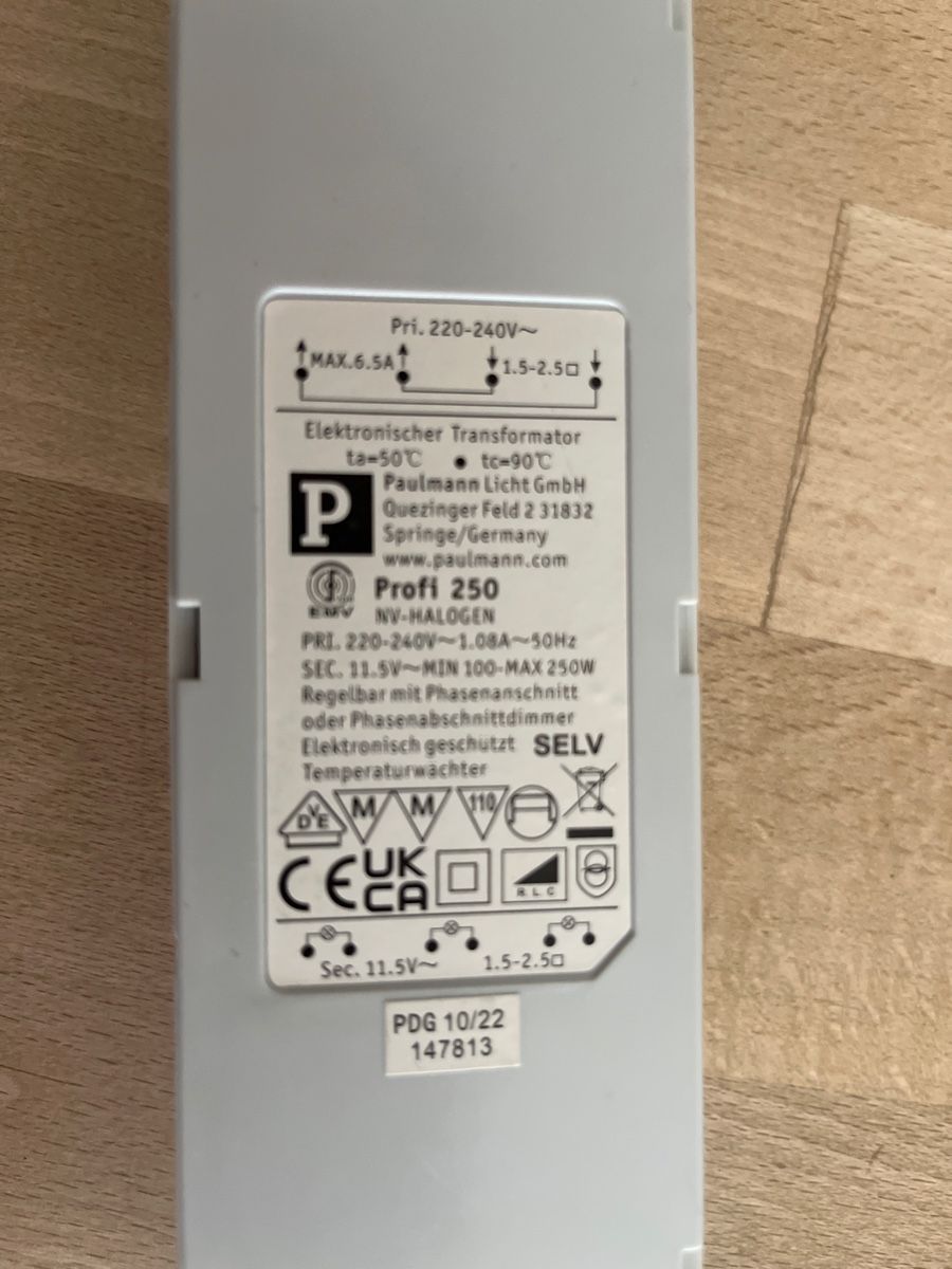 Paulmann Componenti elettronici: VDE Profi Elektroniktrafo 100-250W – Nuovo (secondo la descrizione) da Arnegg venduto da Locher8 2