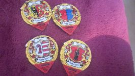 4Kaffeerahmdeckeli gold Wappen