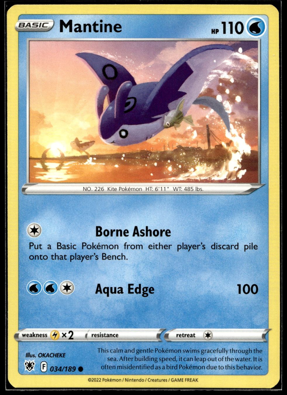 Pokémon Carte collezionabili: Mantine (ASR EN 034/189) – Usato da Affoltern am Albis venduto da Chiesa_5