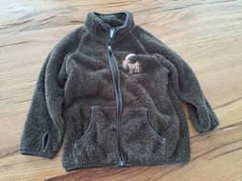 Kowi Teddyfleece Jacke 128 grün kuschelig warm
