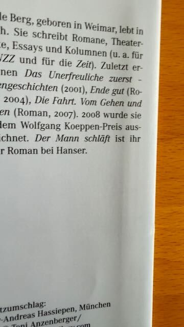 Libri: Sibylle Berg: Der Mann schläft, gebunden – Usato da Winterthur venduto da ing_pd8f 4