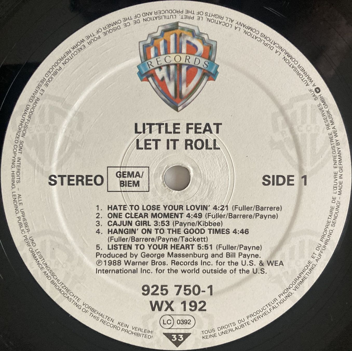 Dischi in vinile: LITTLE FEAT - LET IT ROLL – Usato da Bottens venduto da hotter-than-hell 3