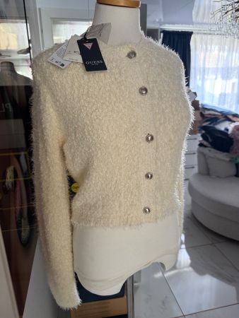 GUESS Cardigan Bouclé Creme NEU, Gr. M