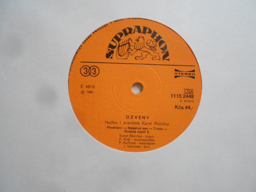 Vinyles: OVENY  -  KAREL RUZICKA – D'occasion à Bex par Giorgiob 2