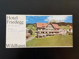 Vintage Hotel-Prospekt Hotel Friedegg, Wildhaus, Toggenburg