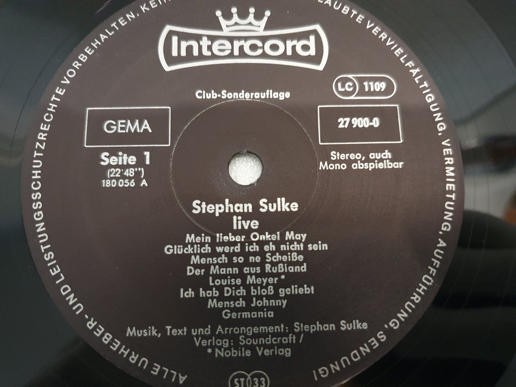 Dischi in vinile: Stephan Sulke – Live / 2 LP`s – Usato da Uster venduto da Vinyl-Leidenschaft 5