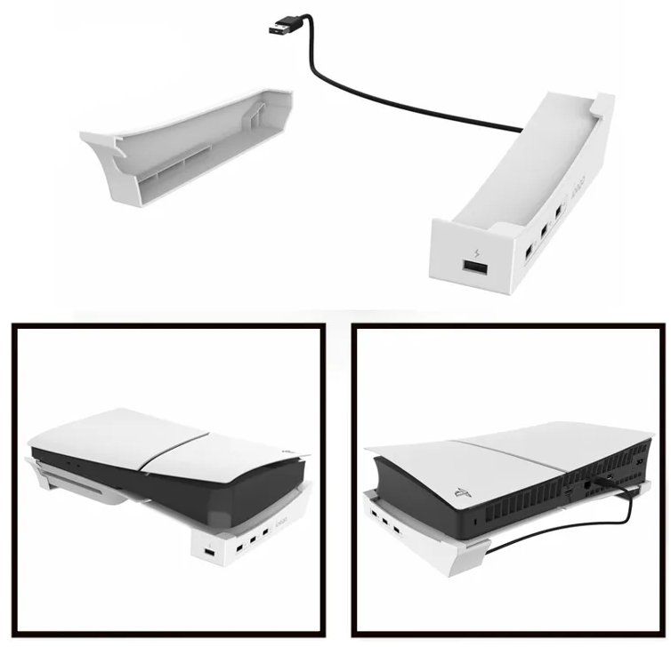 Supporti a parete: Sony PlayStation PS5 Slim Halterung mit 4x USB A – Nuovo e nell'imballaggio originale da Reinach BL venduto da Icepick2006