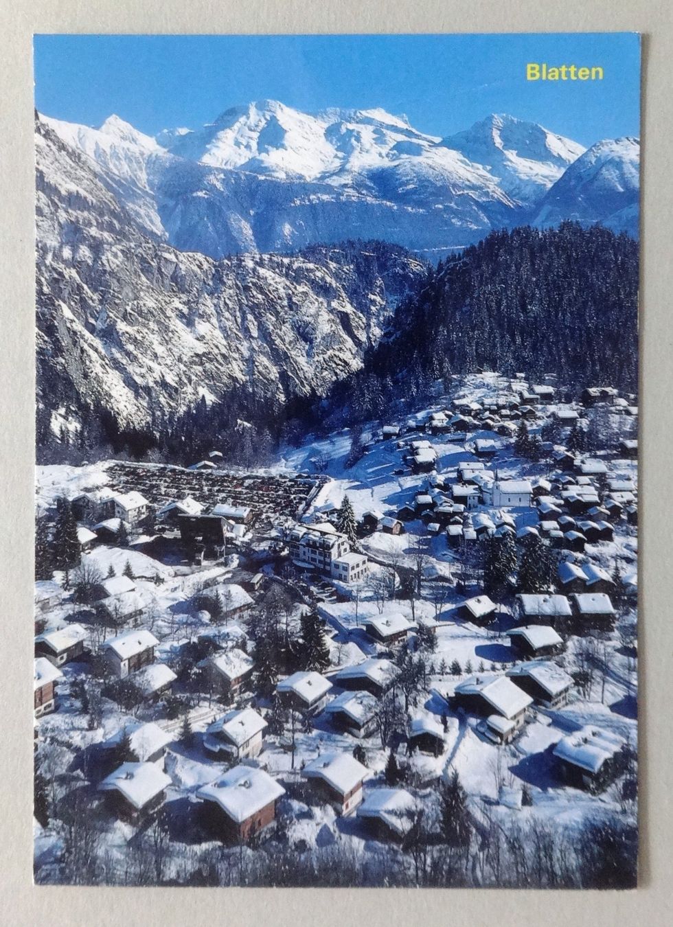 Cartoline postali: Blatten ob Naters 1322 m, Wallis – Usato da Fétigny venduto da Billy2miny