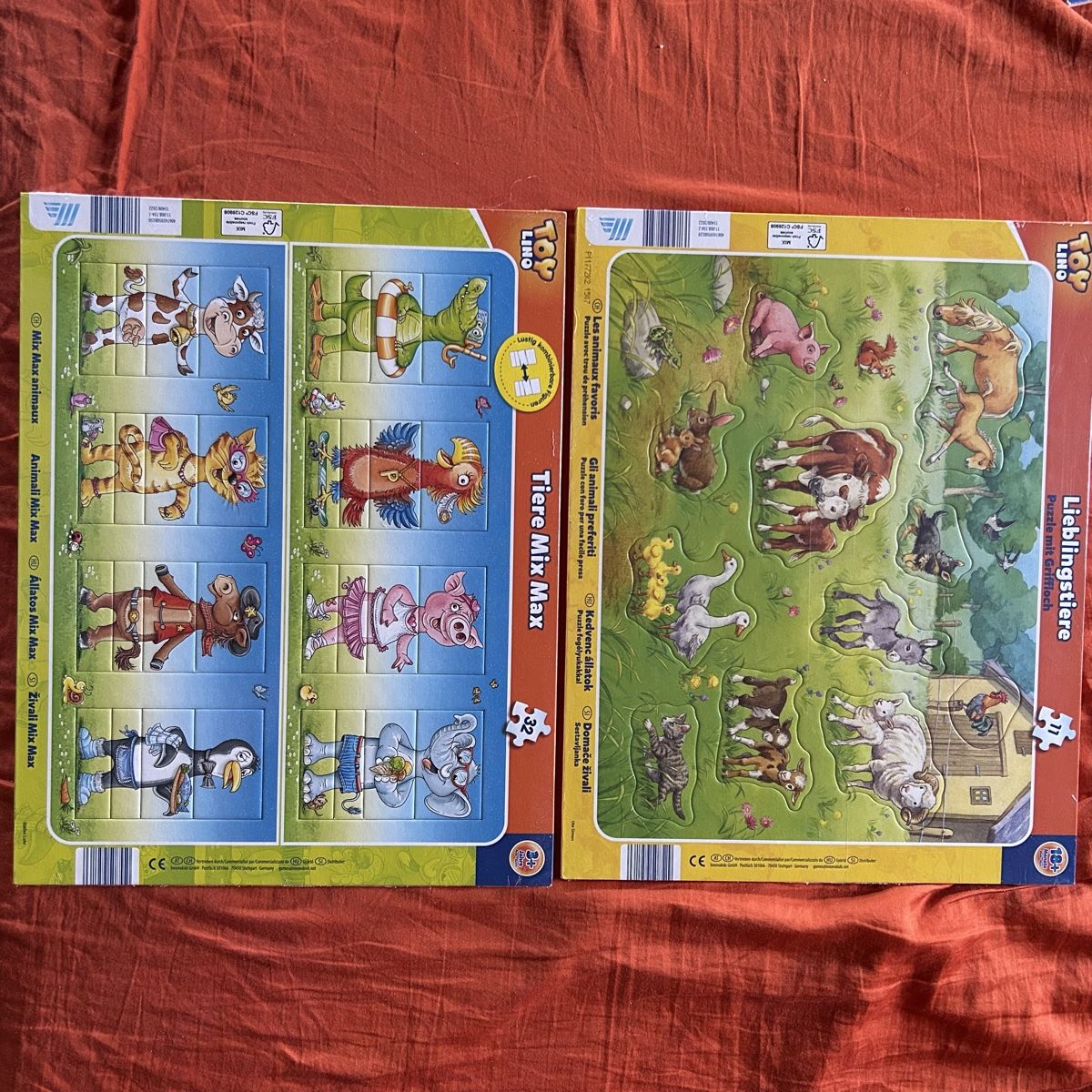 Puzzle: 4 Puzzles Toy Lino Kindermix & Tiere – Nuovo e nell'imballaggio originale da Visp venduto da miflo-1
