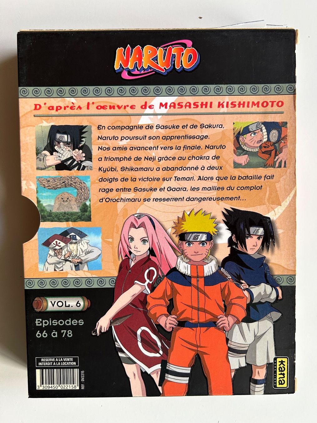 Tutti i DVDs: NARUTO VOLUME 6 – Usato da St-Cierges venduto da Crisi53 1