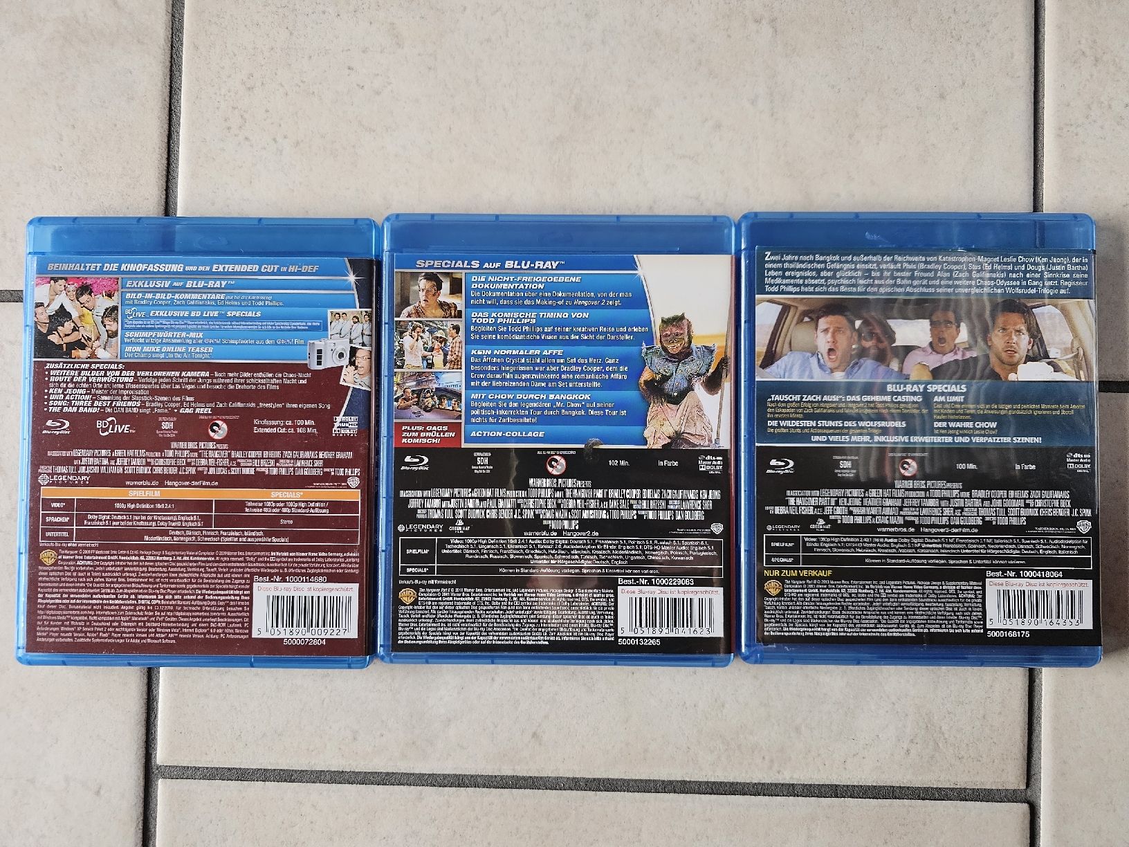 Tutti i DVDs: Hangover  -  Teil 1 - 3  /  Bluray – Usato da Schneisingen venduto da backstore24 1