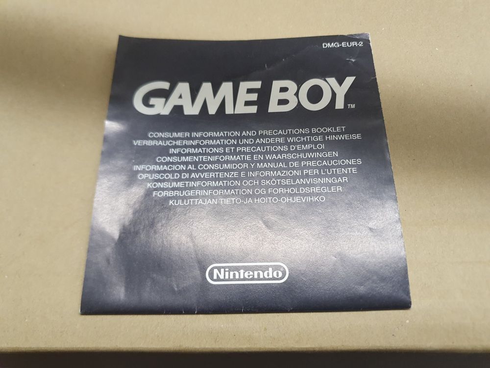 NINTENDO GAMEBOY MANUALE Di Istruzioni Precauzioni Libretto Informazioni 186443387757