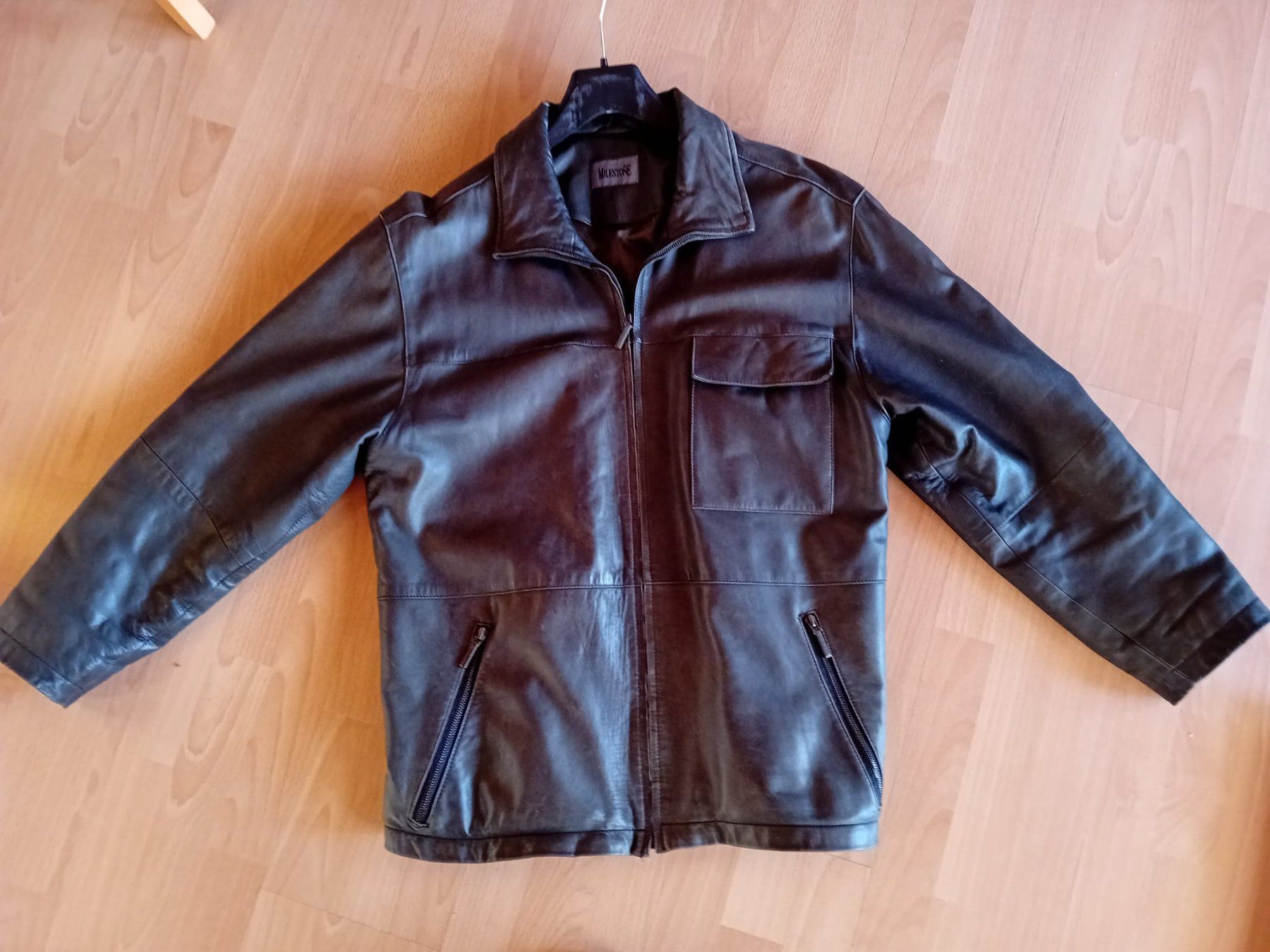 Giacche: Dunkelgraue Lamm Lederjacke MILESTONE Gr. 50 – Usato da Wohlen AG venduto da schimmelreiter1234
