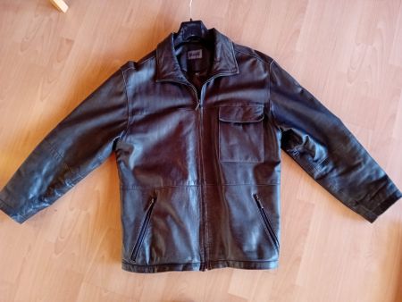 Dunkelgraue Lamm Lederjacke MILESTONE Gr. 50