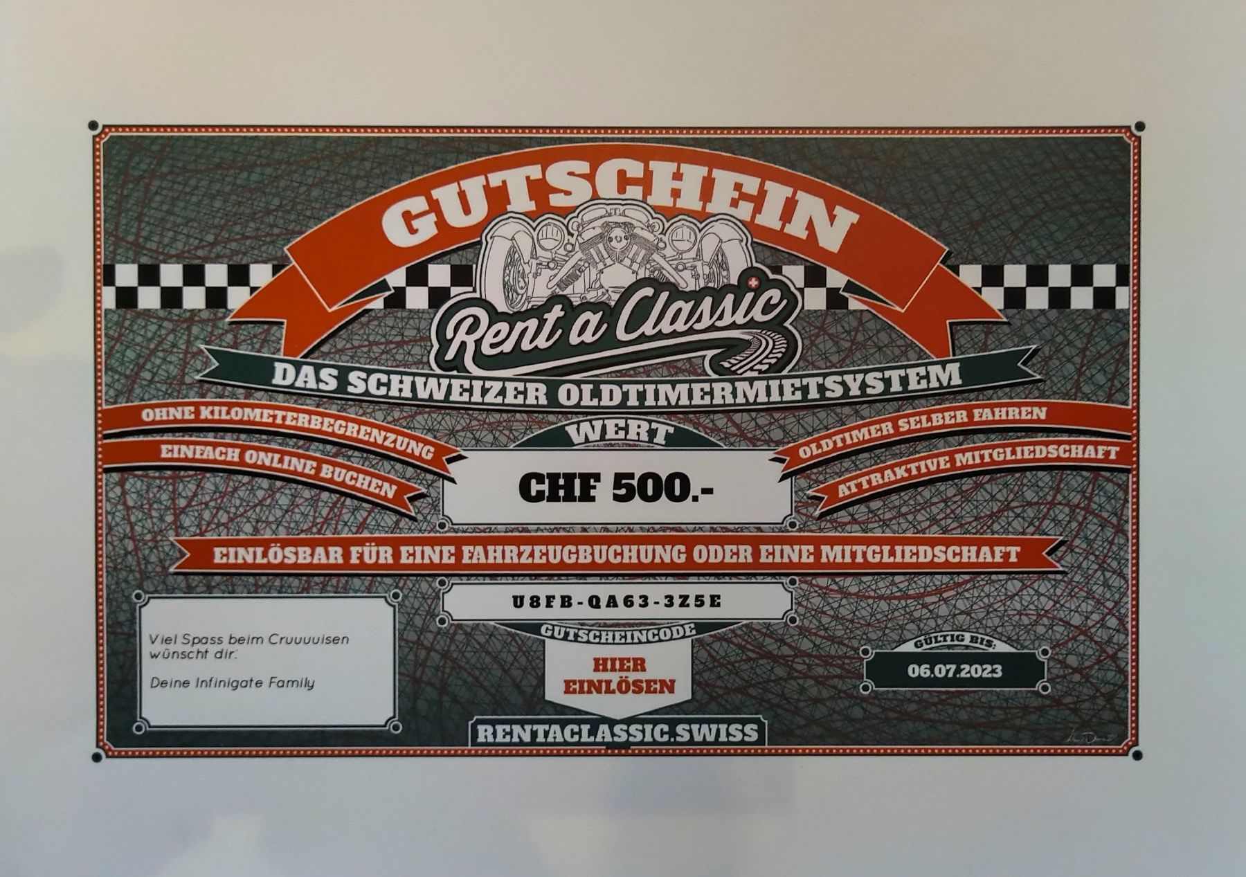 Buoni: Gutschein bei Rent a Classic – Nuovo (secondo la descrizione) da Rüti ZH venduto da magi016