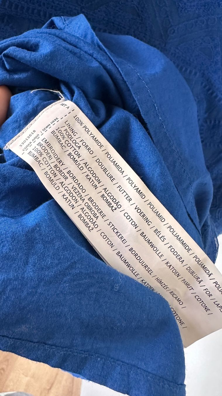 Mango Vestiti: MANGO elegantes blaues Spitzenkleid in Gr. S – Usato da Niederrohrdorf venduto da gigerch 9