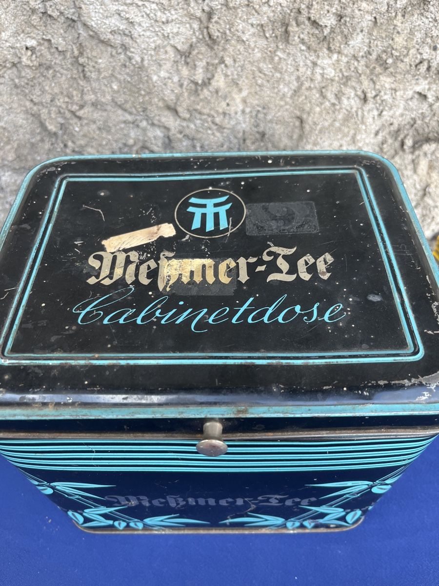 Pots: Messmer Tee Cabinetdose Blechdose schwarz gebraucht – D'occasion à Brienz BE par hey_z9vg 1