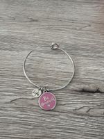 Neuer Armreif "Life" - "Be Yourself" Anhänger, Silber 49